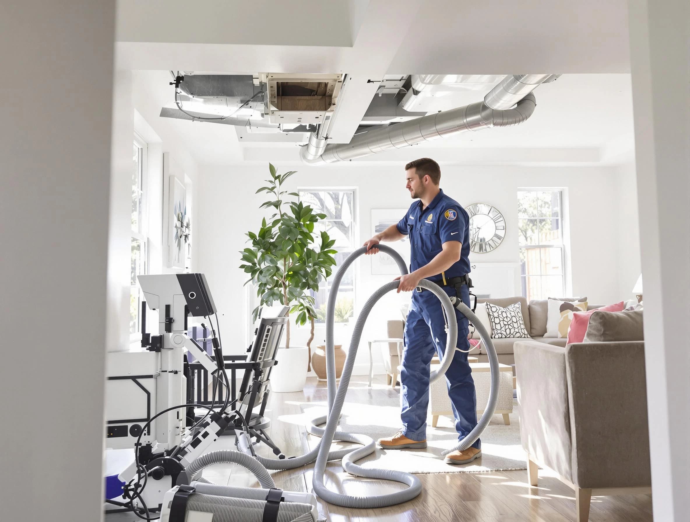 Coolidge Air Duct Cleaning technician performing thorough AC duct cleaning for enhanced cooling efficiency in Coolidge