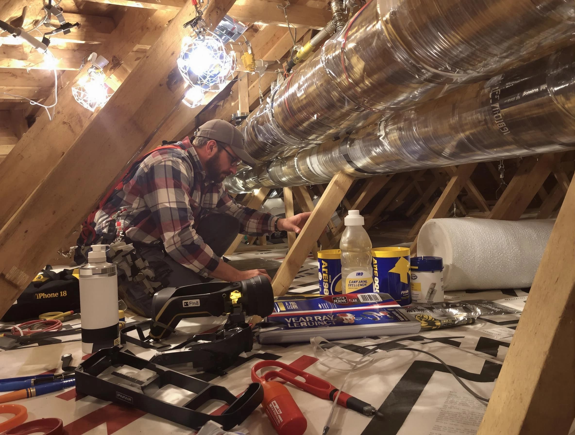 Coolidge Air Duct Cleaning expert performing precision duct sealing to improve HVAC efficiency in Coolidge