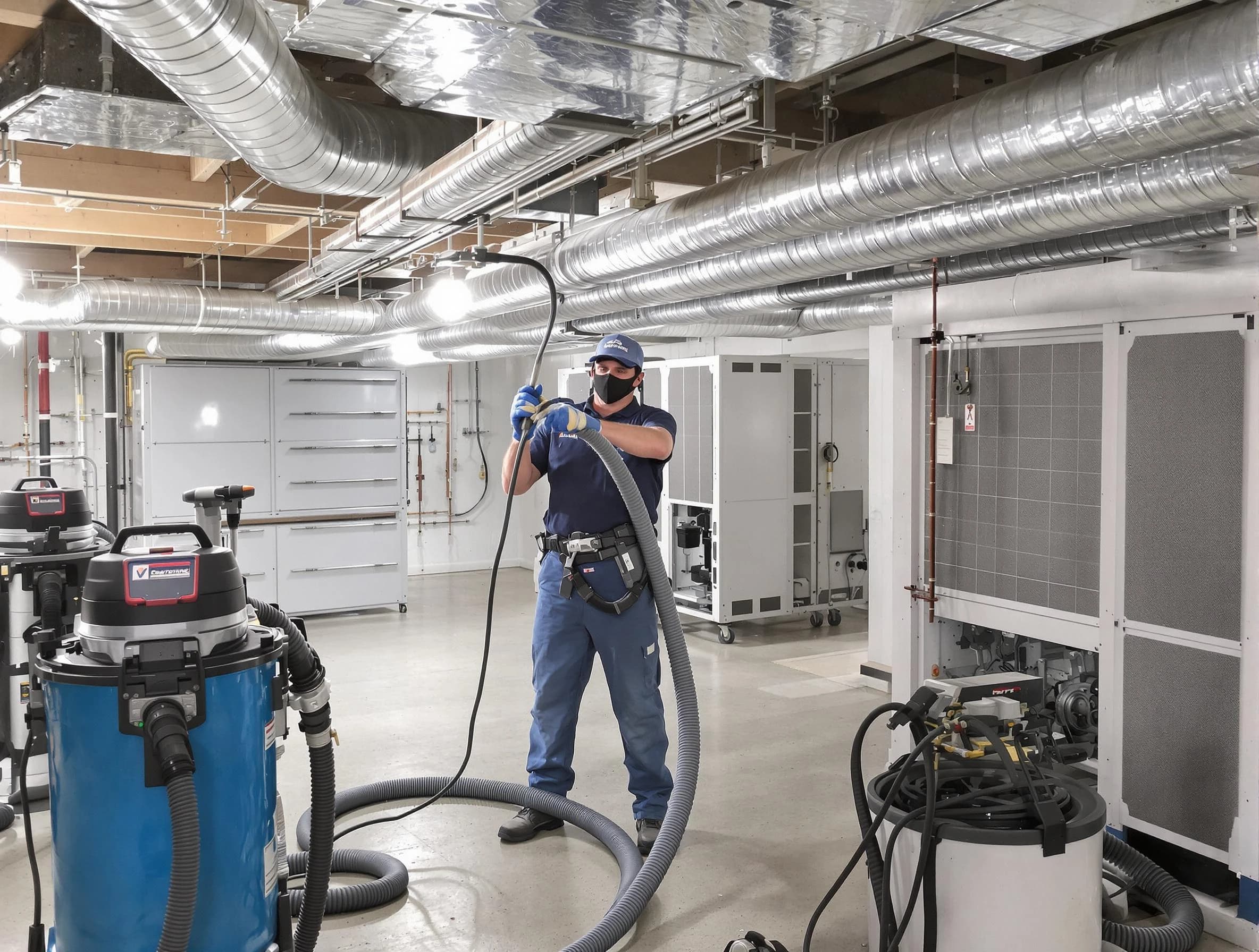 Coolidge Air Duct Cleaning specialist performing thorough central air duct cleaning for improved system efficiency in Coolidge