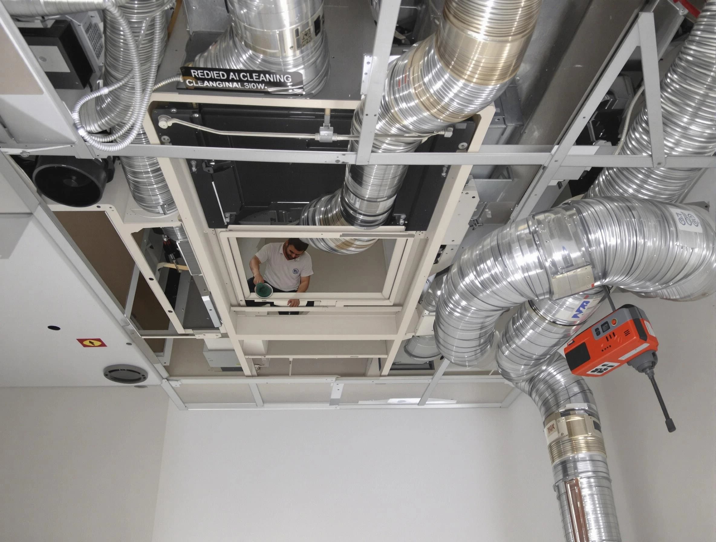 Coolidge Air Duct Cleaning technician performing detailed central duct system cleaning in Coolidge