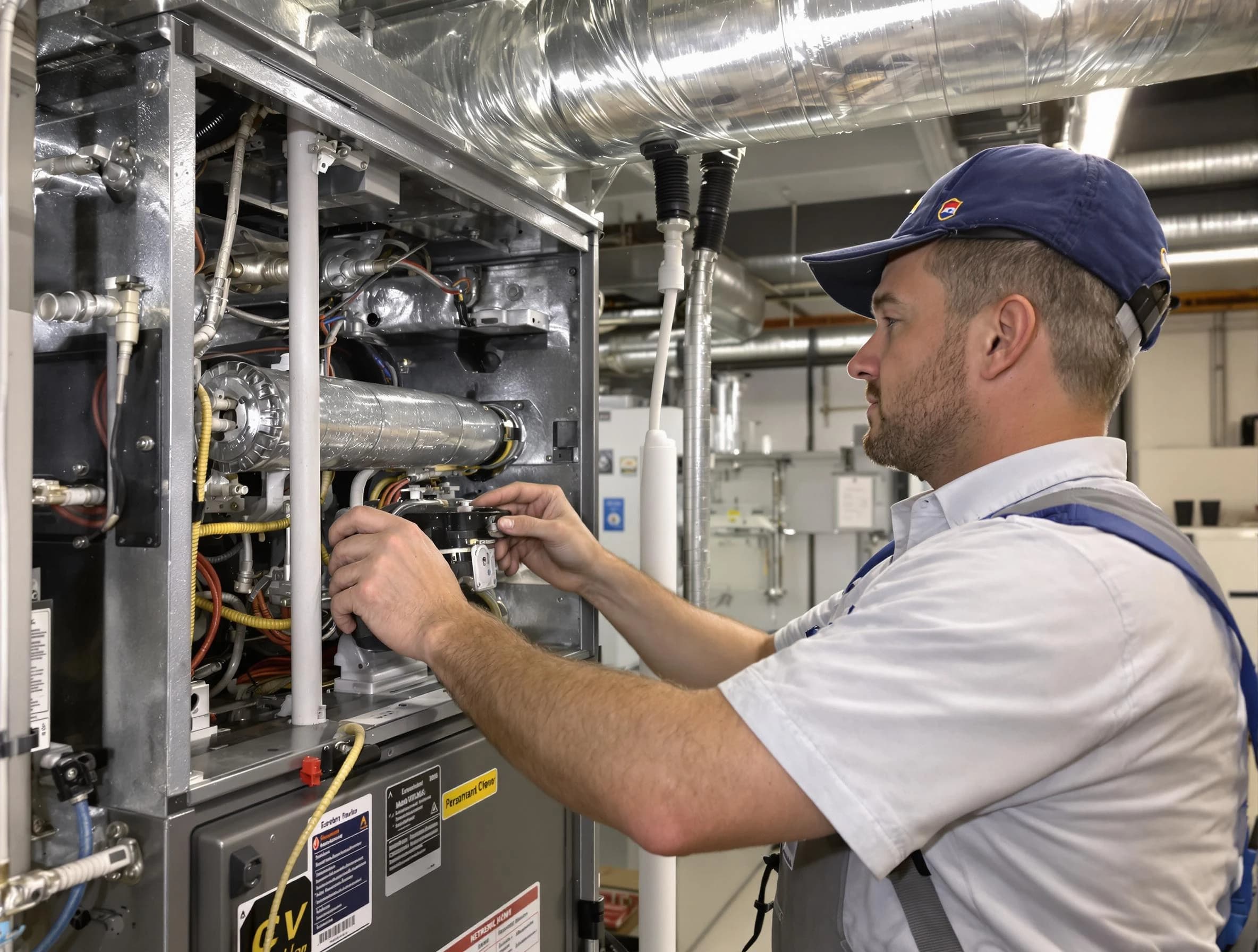 Coolidge Air Duct Cleaning specialist performing thorough furnace duct cleaning to improve heating efficiency in Coolidge