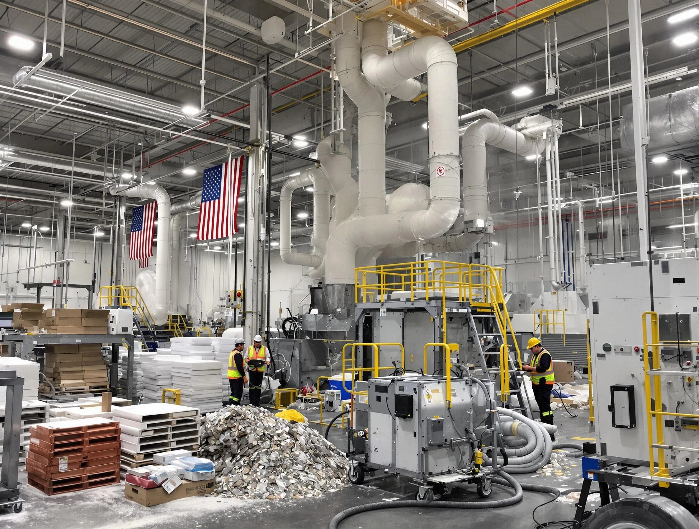 Coolidge Air Duct Cleaning team performing large-scale industrial duct cleaning at a commercial facility in Coolidge