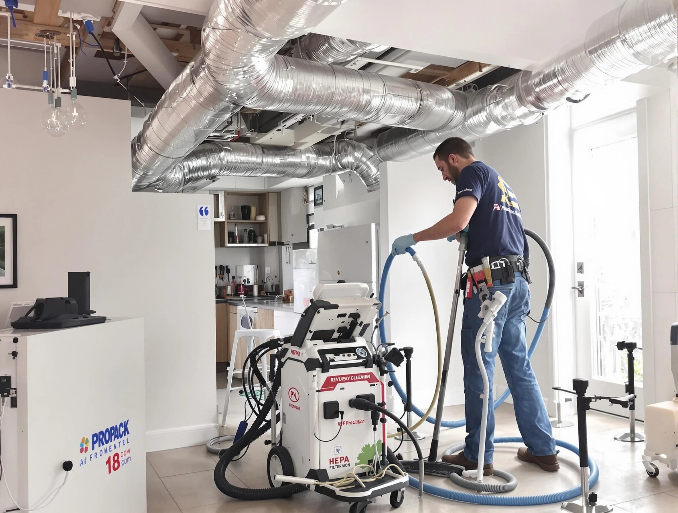 Coolidge Air Duct Cleaning technician performing advanced pure duct cleaning with specialized equipment in Coolidge