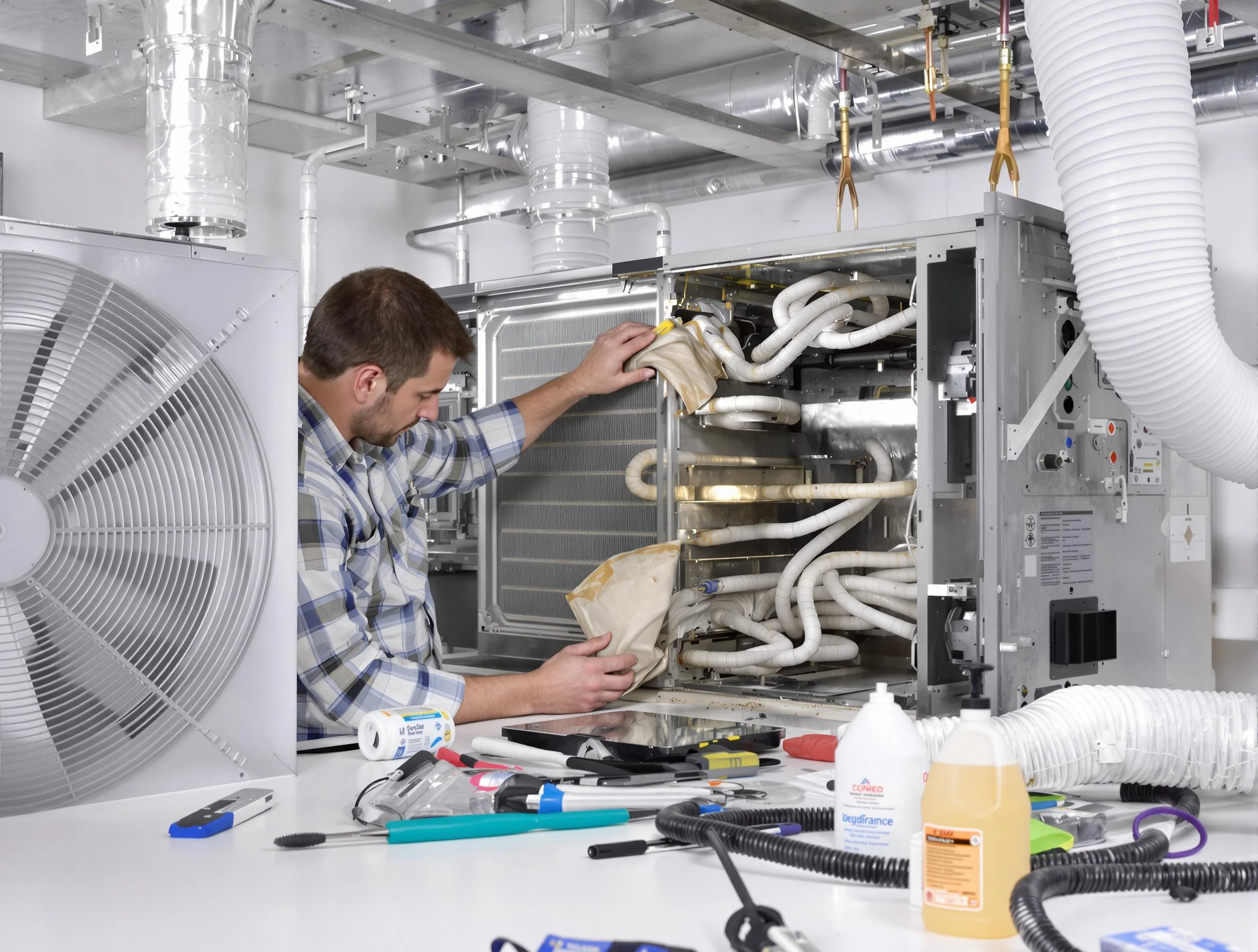 Coolidge Air Duct Cleaning specialist performing precision AC coil cleaning in Coolidge