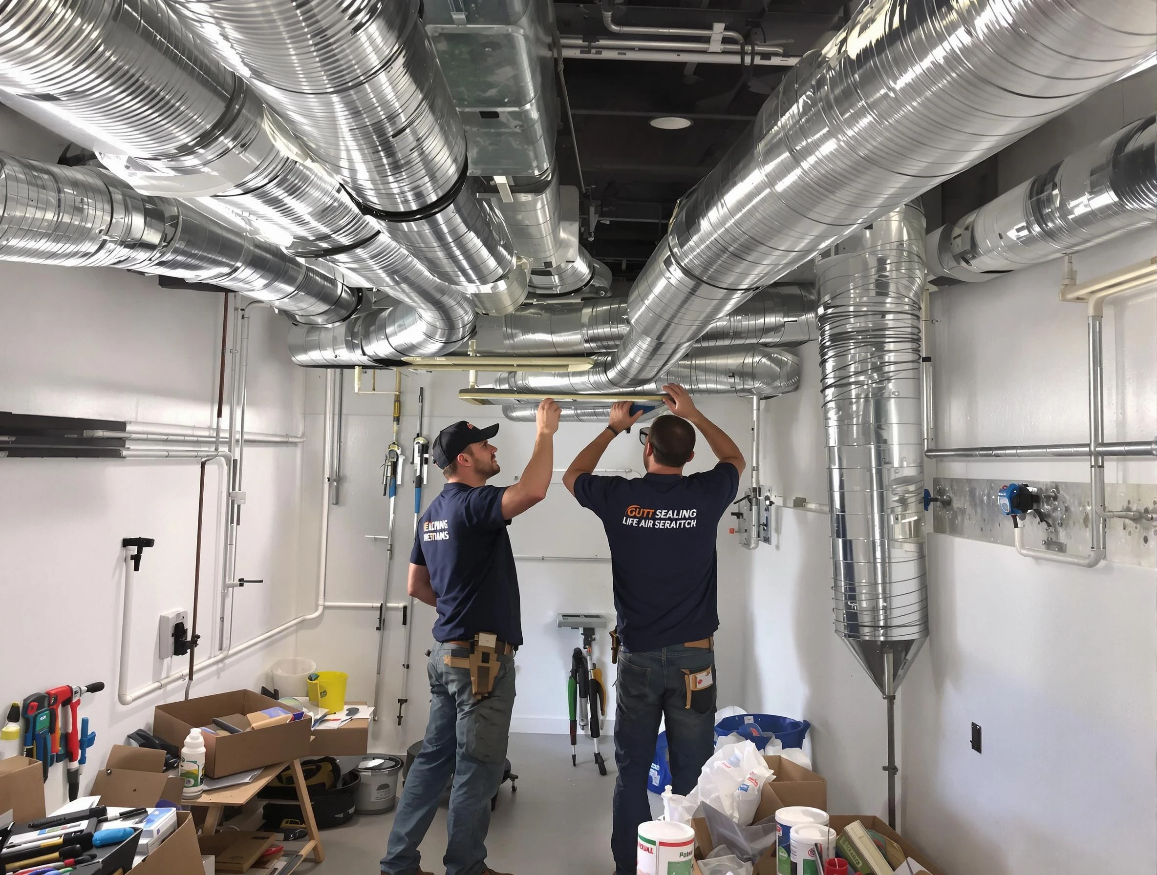 Coolidge Air Duct Cleaning technician applying professional duct sealing solutions in Coolidge