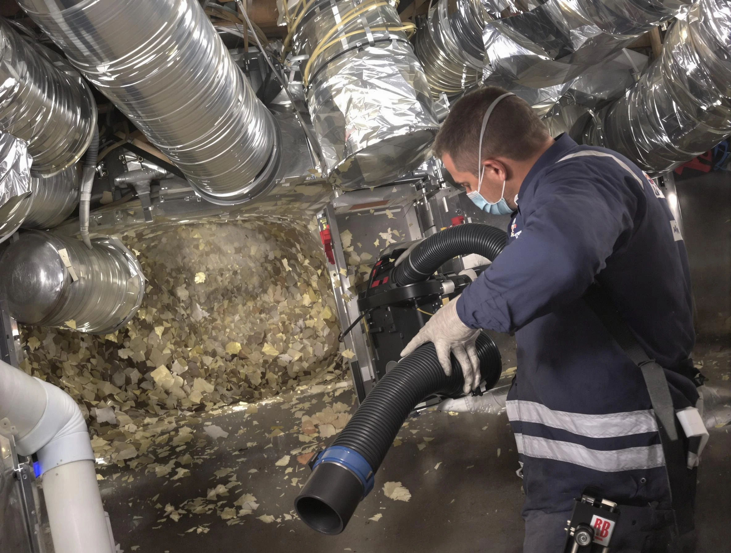Coolidge Air Duct Cleaning specialist operating negative pressure cleaning equipment for thorough duct maintenance in Coolidge